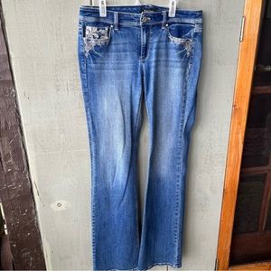 White House/Black Market Embellished Jeans, Size 6 Regular